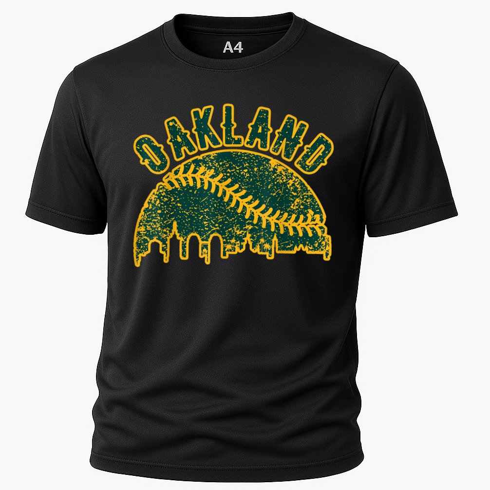 Oakland Vintage Baseball Distressed Gameday Retro Cute Gift Cooling Performance Crew T-Shirt