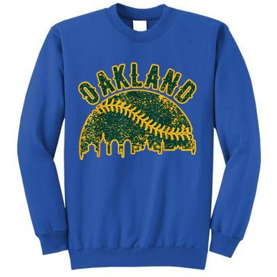 Oakland Vintage Baseball Distressed Gameday Retro Cute Gift Sweatshirt