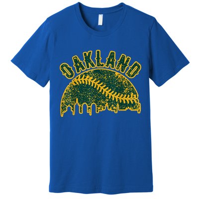 Oakland Vintage Baseball Distressed Gameday Retro Cute Gift Premium T-Shirt
