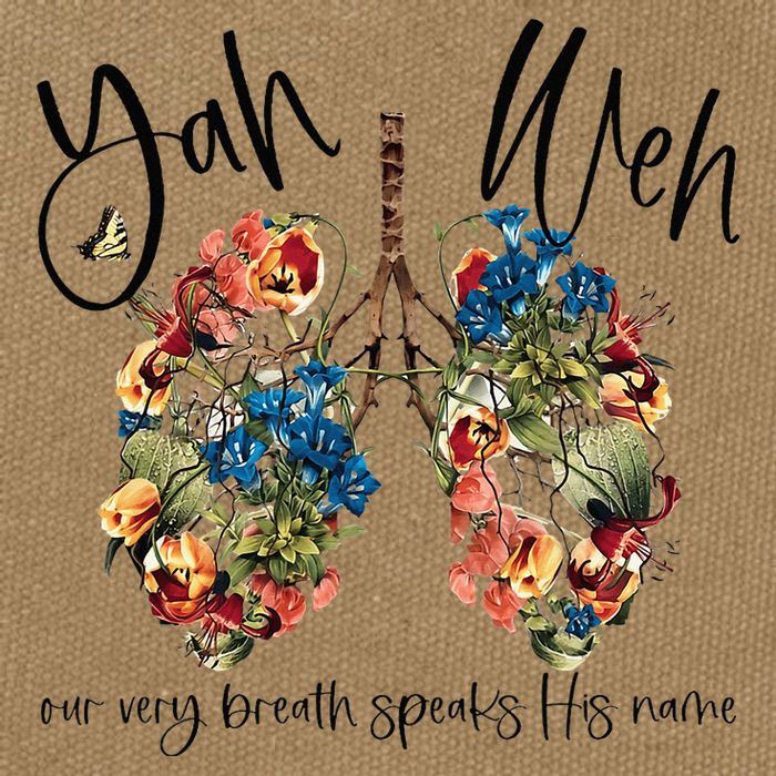 Our Very Breath Speaks His Name YHWH Christian Religious Cotton Canvas Backpack