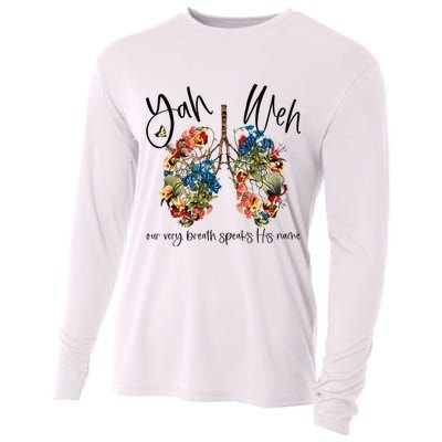 Our Very Breath Speaks His Name YHWH Christian Religious Cooling Performance Long Sleeve Crew