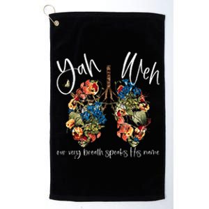 Our Very Breath Speaks His Name Yhwh Christian Religious Platinum Collection Golf Towel