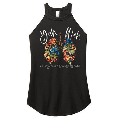 Our Very Breath Speaks His Name Yhwh Christian Religious Women’s Perfect Tri Rocker Tank