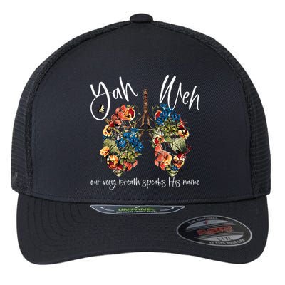 Our Very Breath Speaks His Name Yhwh Christian Religious Flexfit Unipanel Trucker Cap