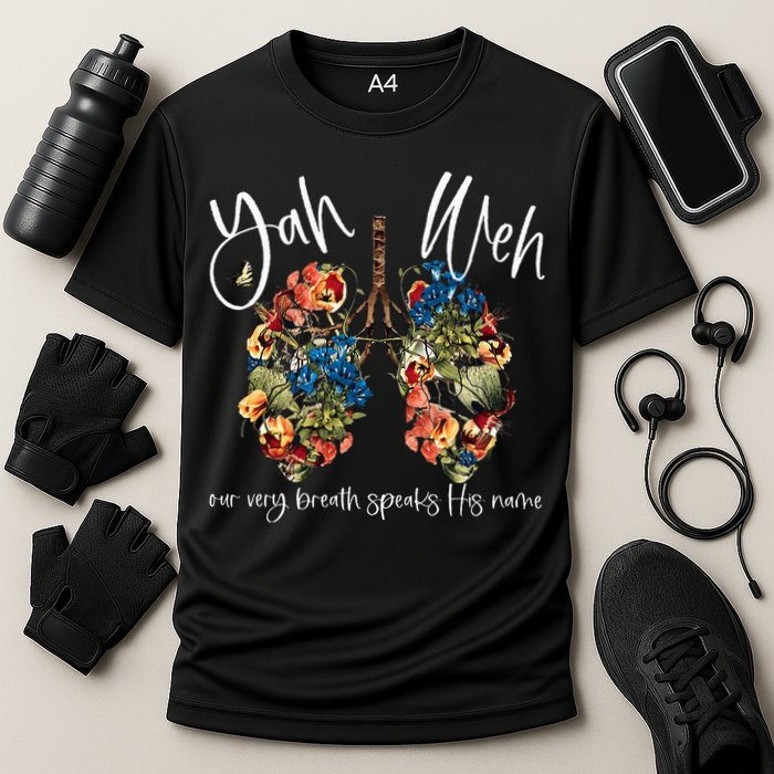 Our Very Breath Speaks His Name Yhwh Christian Religious Cooling Performance Crew T-Shirt