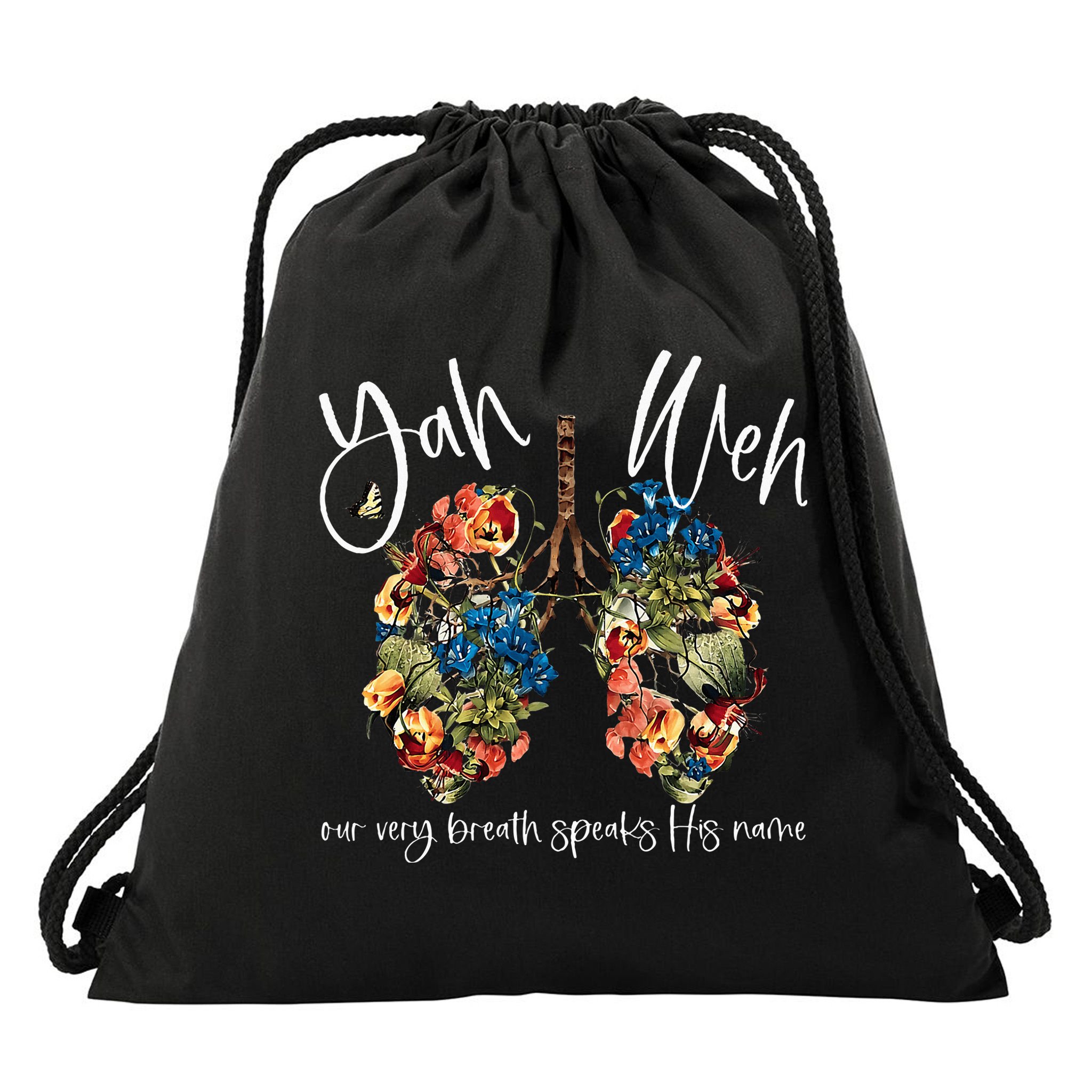 Our Very Breath Speaks His Name Yhwh Christian Religious Drawstring Bag
