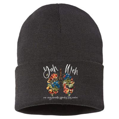 Our Very Breath Speaks His Name Yhwh Christian Religious Sustainable Knit Beanie