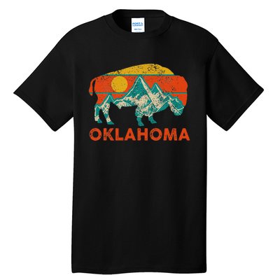 Oklahoma Vintage Bison Buffalo National Park America Souvenir Tall T-Shirt