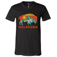 Oklahoma Vintage Bison Buffalo National Park America Souvenir V-Neck T-Shirt