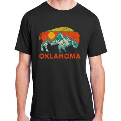 Oklahoma Vintage Bison Buffalo National Park America Souvenir Adult ChromaSoft Performance T-Shirt