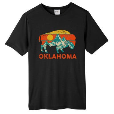 Oklahoma Vintage Bison Buffalo National Park America Souvenir Tall Fusion ChromaSoft Performance T-Shirt