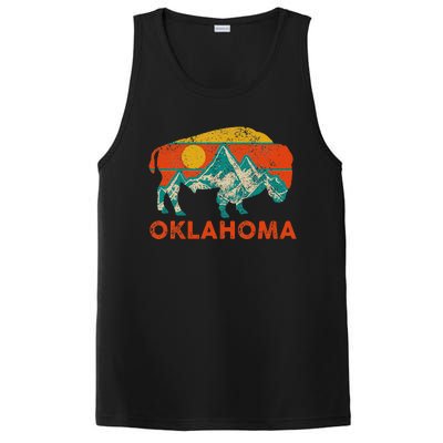 Oklahoma Vintage Bison Buffalo National Park America Souvenir PosiCharge Competitor Tank