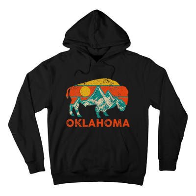 Oklahoma Vintage Bison Buffalo National Park America Souvenir Tall Hoodie