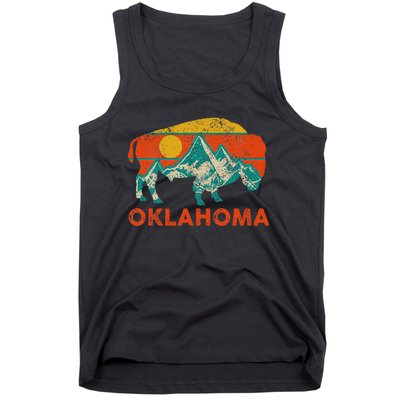 Oklahoma Vintage Bison Buffalo National Park America Souvenir Tank Top