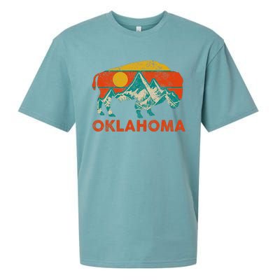 Oklahoma Vintage Bison Buffalo National Park America Souvenir Sueded Cloud Jersey T-Shirt