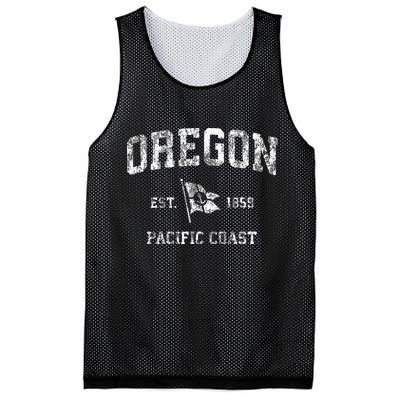 Oregon Vintage Boat Anchor Flag Retro West Coast Mesh Reversible Basketball Jersey Tank