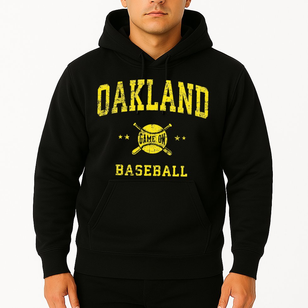 Oakland Vintage Baseball Throwback Retro Design Hoodie