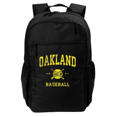 Oakland Vintage Baseball Throwback Retro Design Backpack