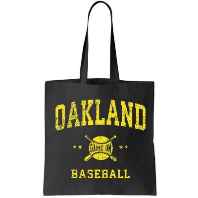Oakland Vintage Baseball Throwback Retro Design Bag