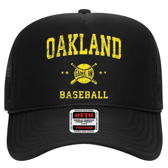 Oakland Vintage Baseball Throwback Retro Design Hat