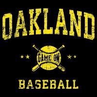 Oakland Vintage Baseball Throwback Retro Design Womens T-Shirt