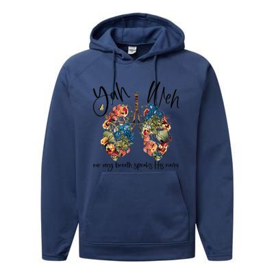 Our Very Breath Speaks His Name Yhwh Christian Religious Gift Performance Fleece Hoodie