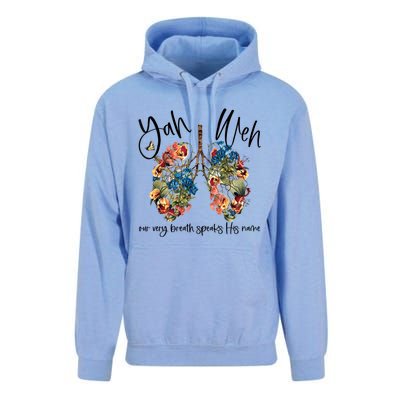 Our Very Breath Speaks His Name Yhwh Christian Religious Gift Unisex Surf Hoodie