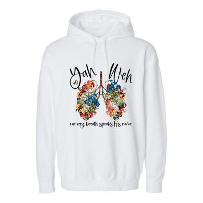 Our Very Breath Speaks His Name Yhwh Christian Religious Gift Garment-Dyed Fleece Hoodie