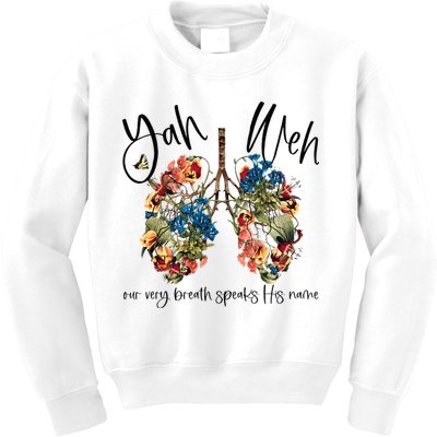 Our Very Breath Speaks His Name YHWH Christian Religious Kids Sweatshirt