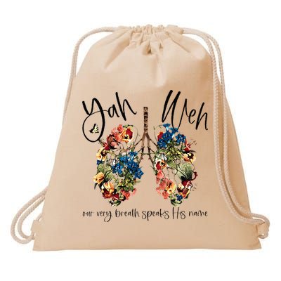 Our Very Breath Speaks His Name YHWH Christian Religious Drawstring Bag