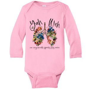 Our Very Breath Speaks His Name YHWH Christian Religious Baby Long Sleeve Bodysuit