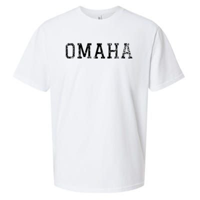 Omaha Vintage Black Text Sueded Cloud Jersey T-Shirt