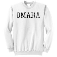 Omaha Vintage Black Text Sweatshirt