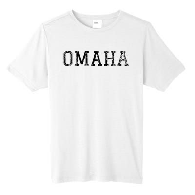 Omaha Vintage Black Text Tall Fusion ChromaSoft Performance T-Shirt