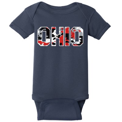 Ohio Vintage Camouflage Baby Bodysuit
