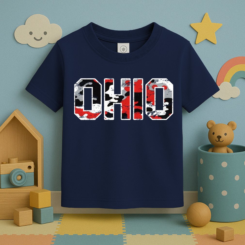 Ohio Vintage Camouflage Toddler T-Shirt