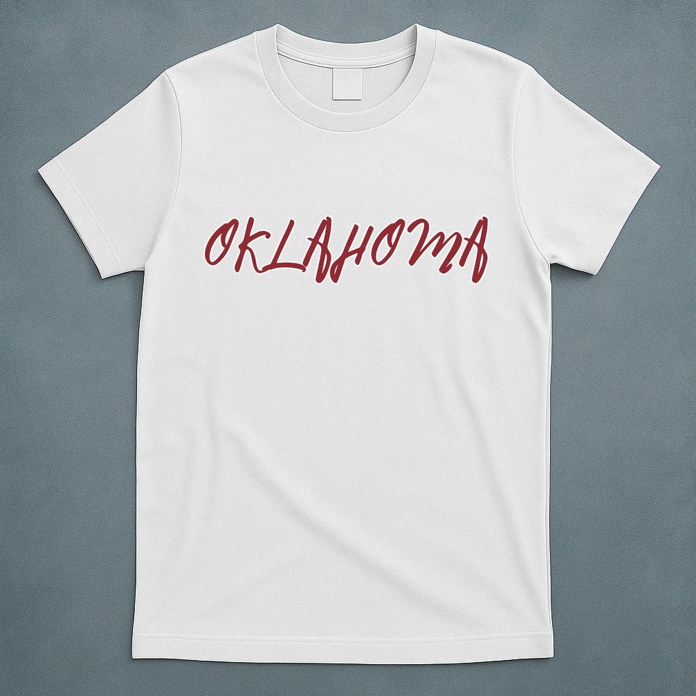 Oklahoma Vintage Cursive College T-Shirt