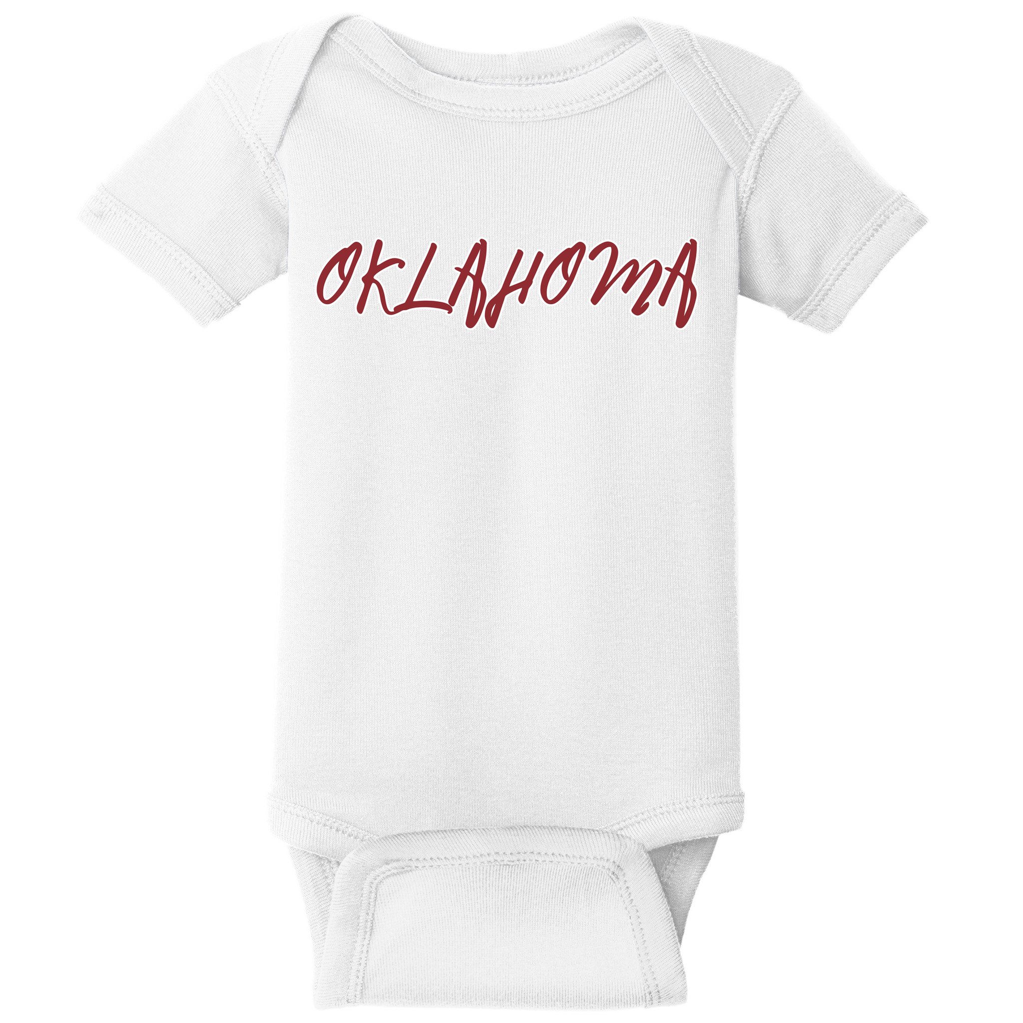 Oklahoma Vintage Cursive College Baby Bodysuit