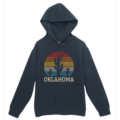 Oklahoma Vintage Cactus Desert Souvenir Gift Urban Pullover Hoodie