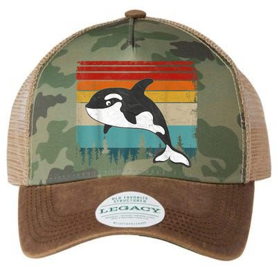 Orca Vintage Distressed Retro Style Cool Orca Legacy Tie Dye Trucker Hat
