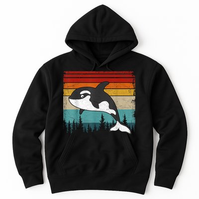 Orca Vintage Distressed Retro Style Cool Orca Hoodie