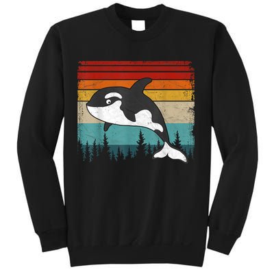 Orca Vintage Distressed Retro Style Cool Orca Sweatshirt
