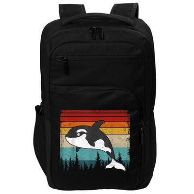 Orca Vintage Distressed Retro Style Cool Orca Impact Tech Backpack