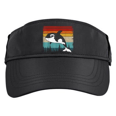 Orca Vintage Distressed Retro Style Cool Orca Adult Drive Performance Visor