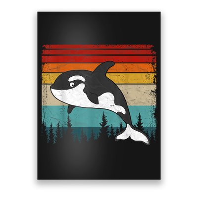 Orca Vintage Distressed Retro Style Cool Orca Poster