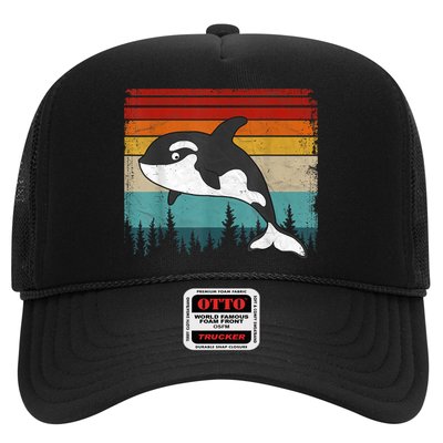 Orca Vintage Distressed Retro Style Cool Orca Trucker Hat