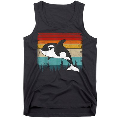 Orca Vintage Distressed Retro Style Cool Orca Tank Top