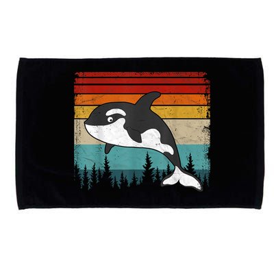 Orca Vintage Distressed Retro Style Cool Orca Microfiber Hand Towel
