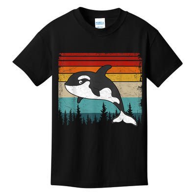 Orca Vintage Distressed Retro Style Cool Orca Kids T-Shirt
