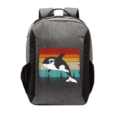 Orca Vintage Distressed Retro Style Cool Orca Vector Backpack